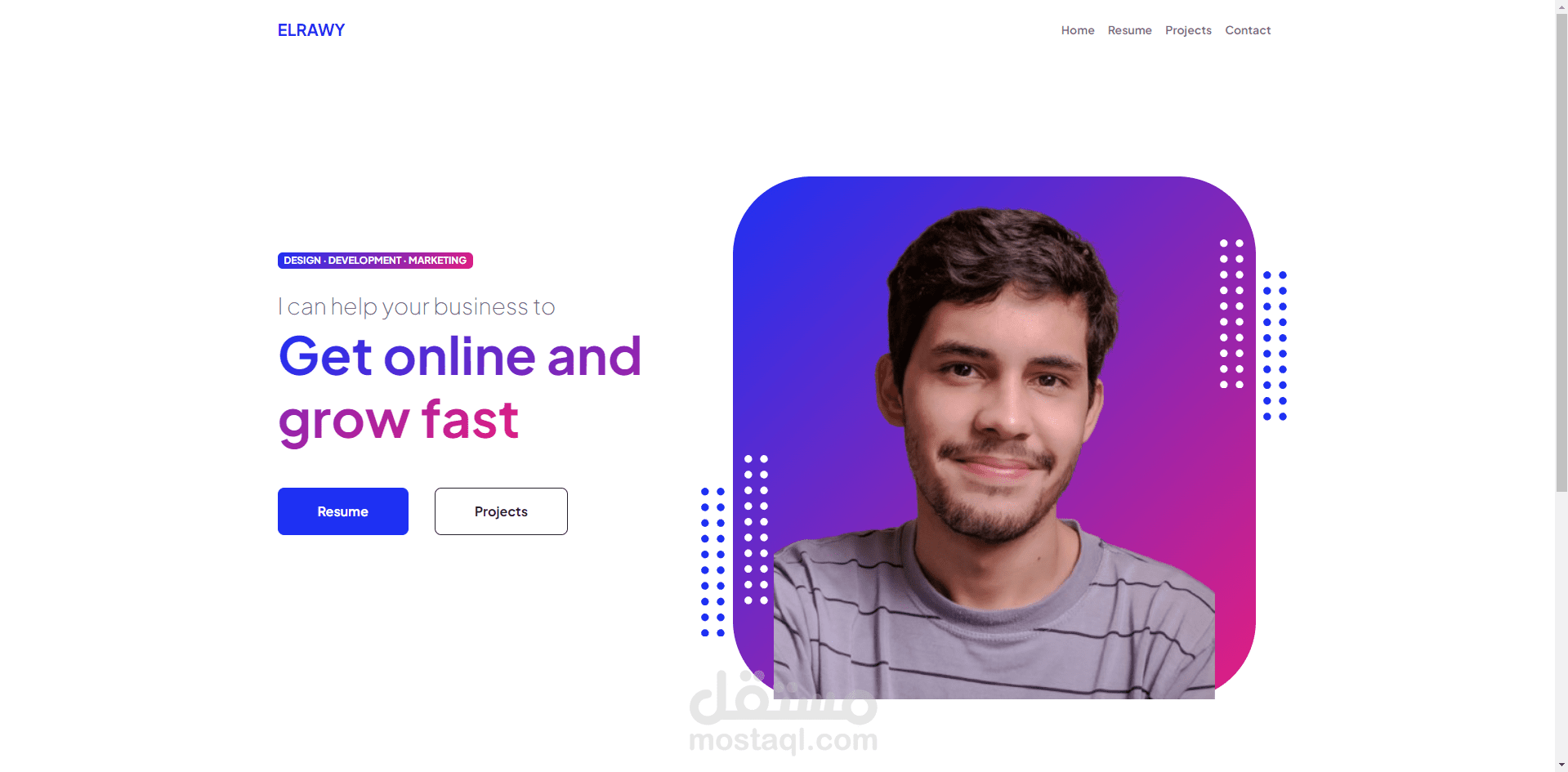 انشاء Portfolio