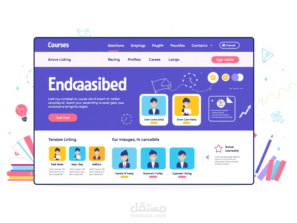إنشاء وتطوير مواقع تعليمية تفاعلية
