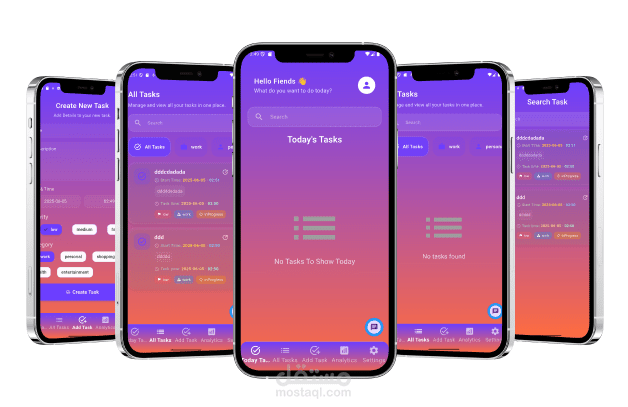 تصميم وتطوير تطبيق Smart Tasker App لإدارة المهام