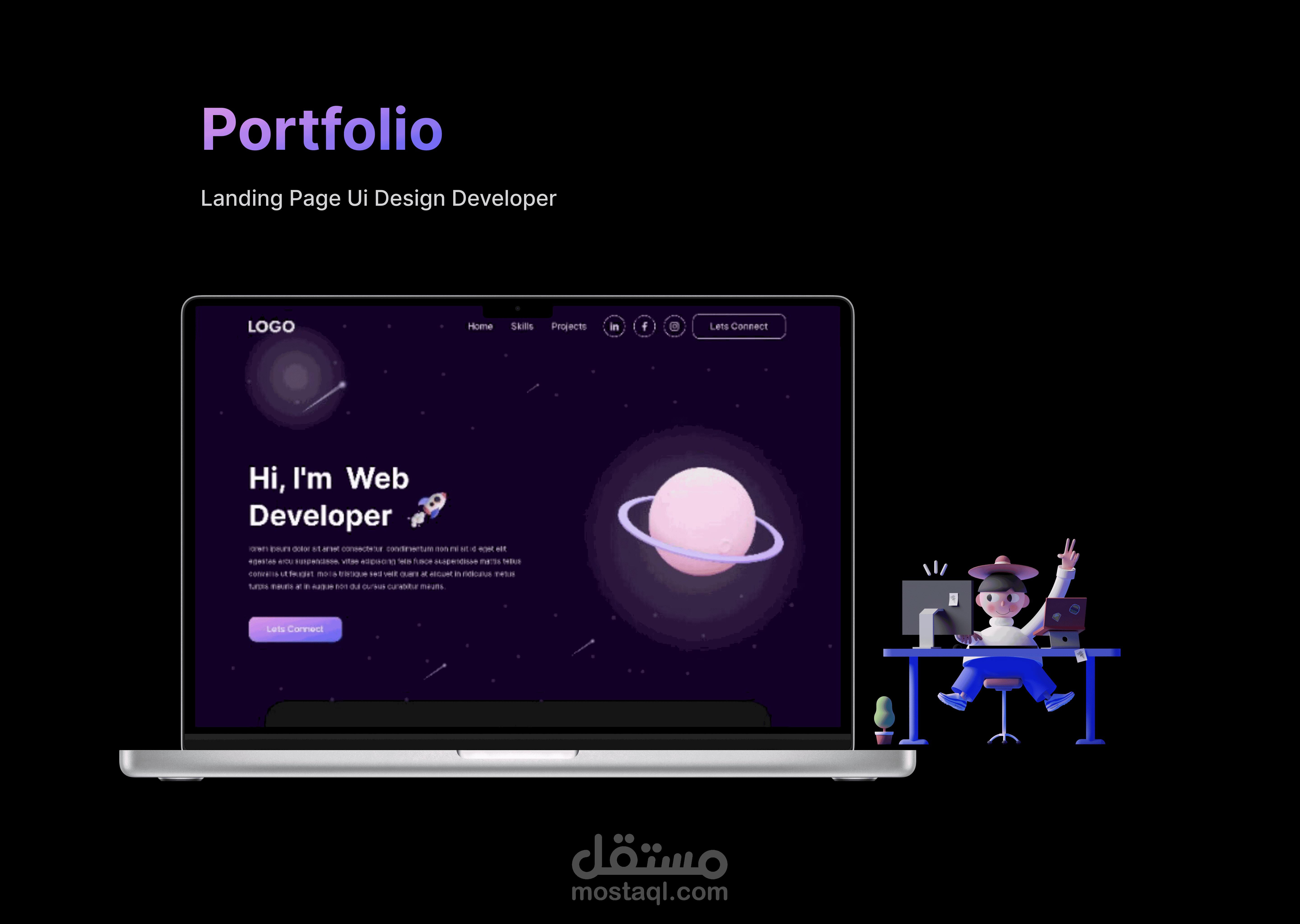Portfolio Landing Page UI Design | Developer