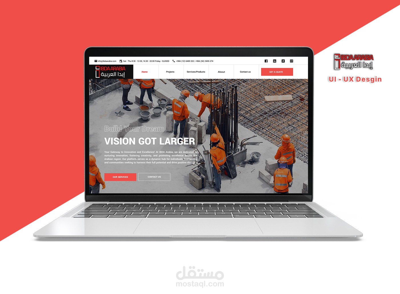 IBDAAARABIA Constructions Company Website