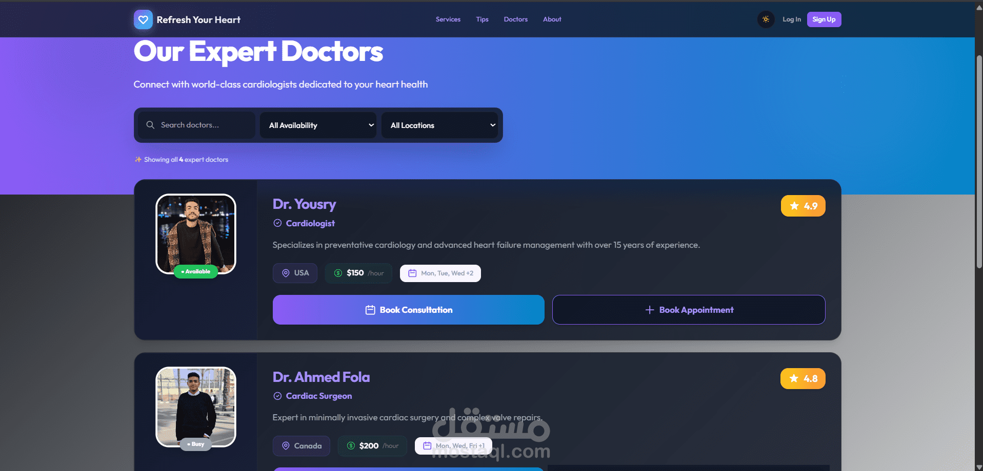 موقع وتطبيق بالذكاء الاصطناعى لتوقع حدوث أمراض القلب وتحديد درجة خطورتها Heart_Guard Ai