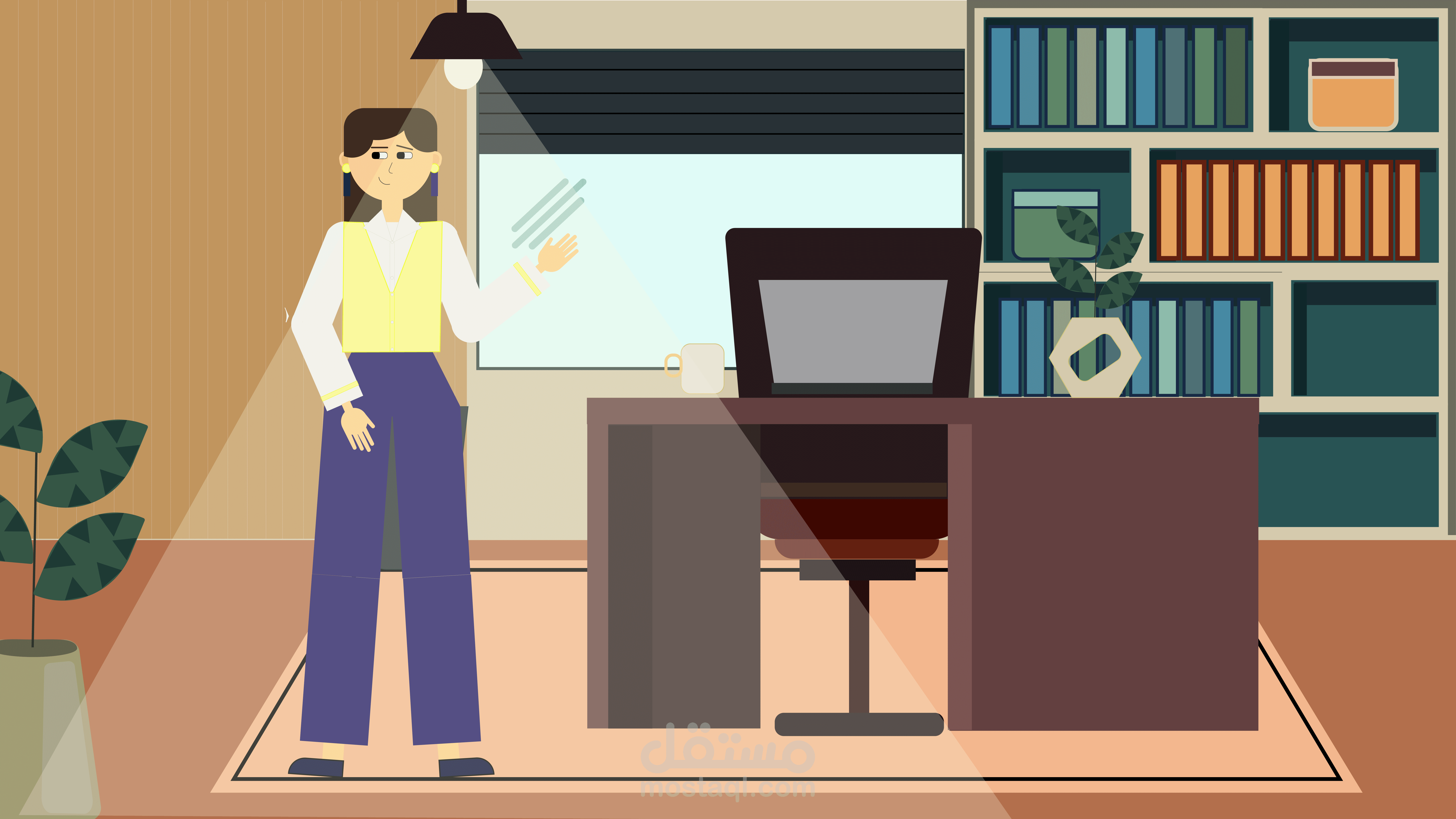 Vector art character and scene