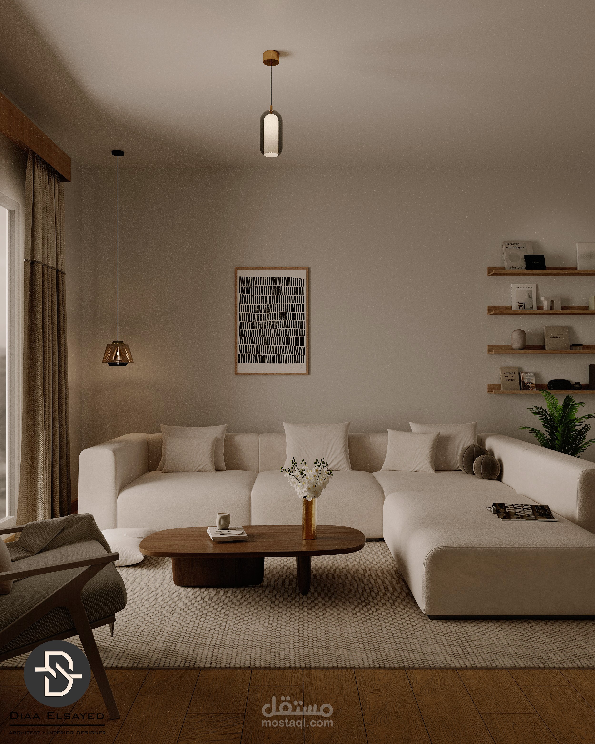 تصميم ريسبشن علي الطراز المودرن