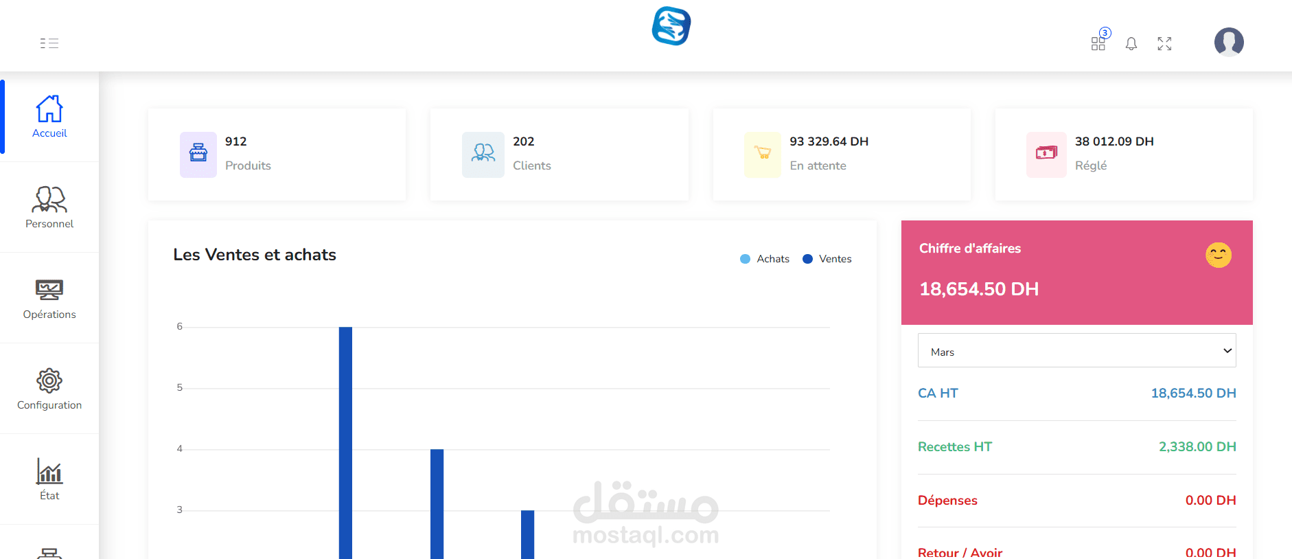 تطبيق إدارة تجارية ومخزون - "ProGestion"