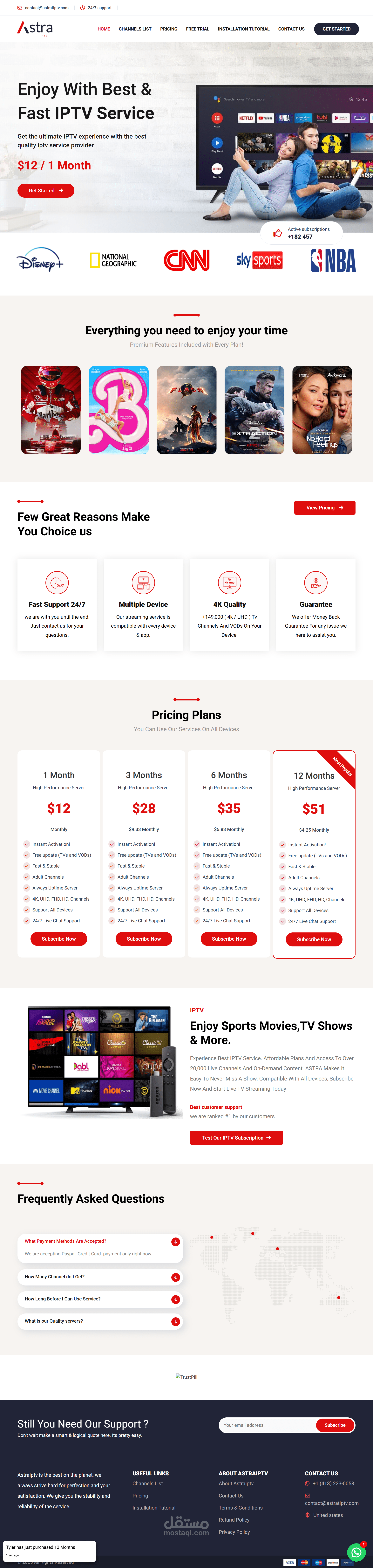 تطوير موقع IPTV
