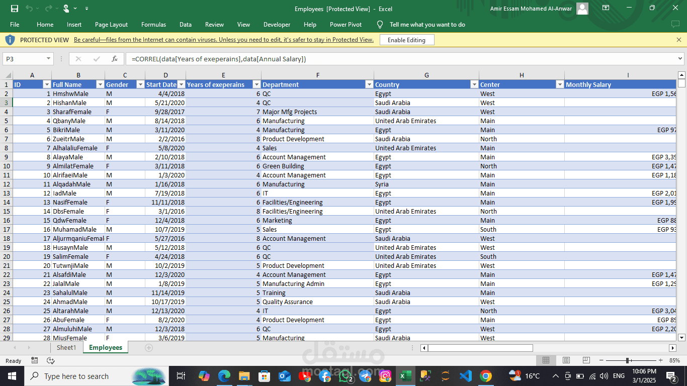 Employee Data Analysis Using Excel: Insights & Trends