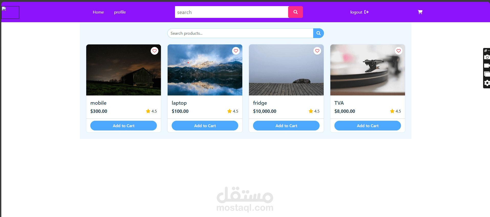مشروع متجر إلكتروني متكامل باستخدام MEAN Stack