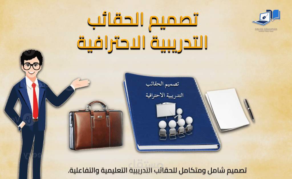 تصميم وإعداد حقائب تدريبية احترافية متكاملة تعزز جودة التدريب