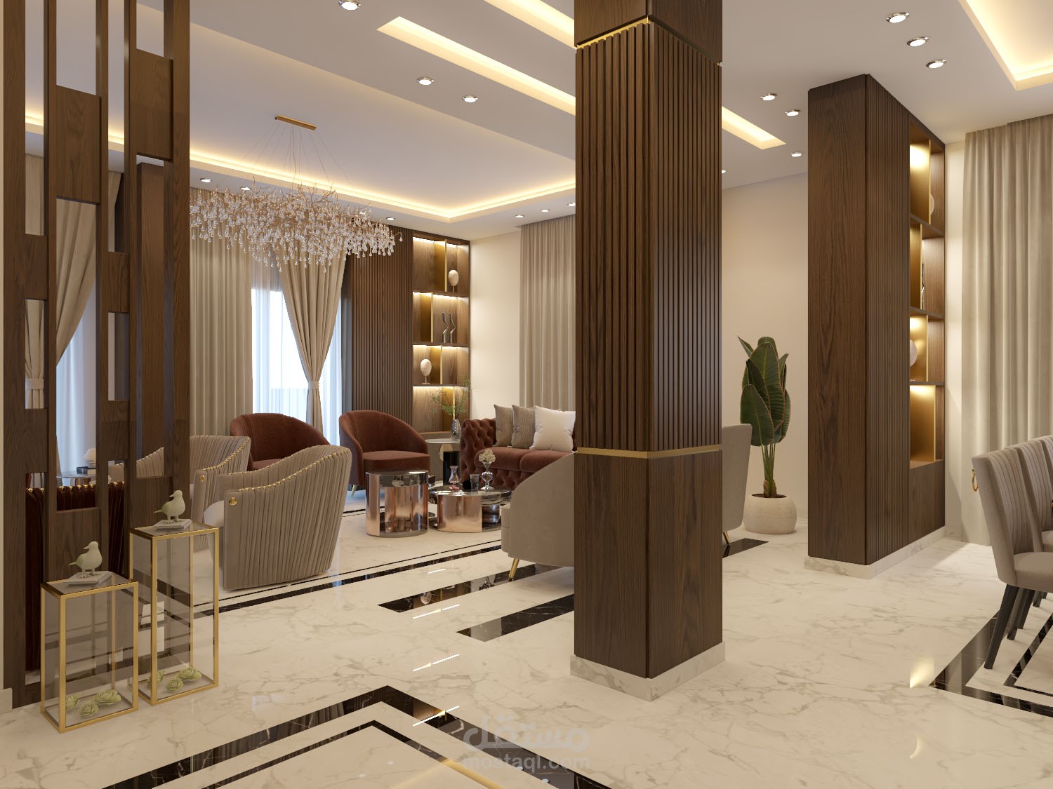 تصميم لغرفة ضيوف