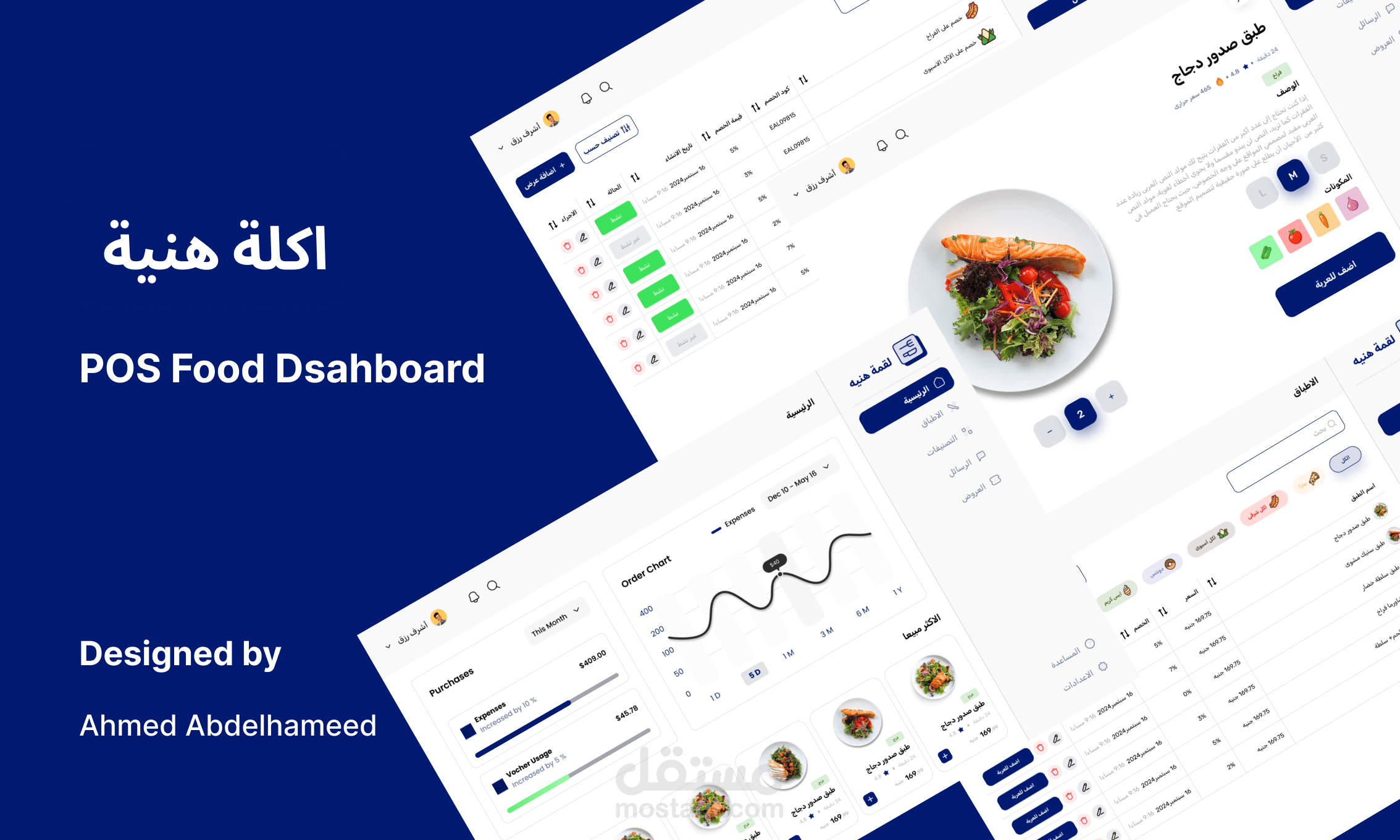 تصميم لوحة تحكم ( Dashboard )