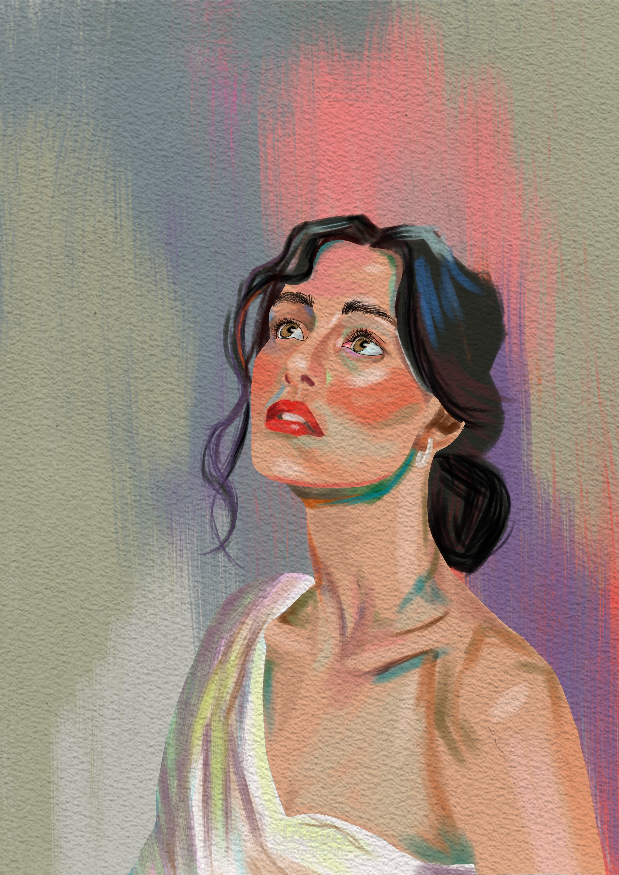 رسم بورتريه رقمي بأسلوب احترافي وفني مميز