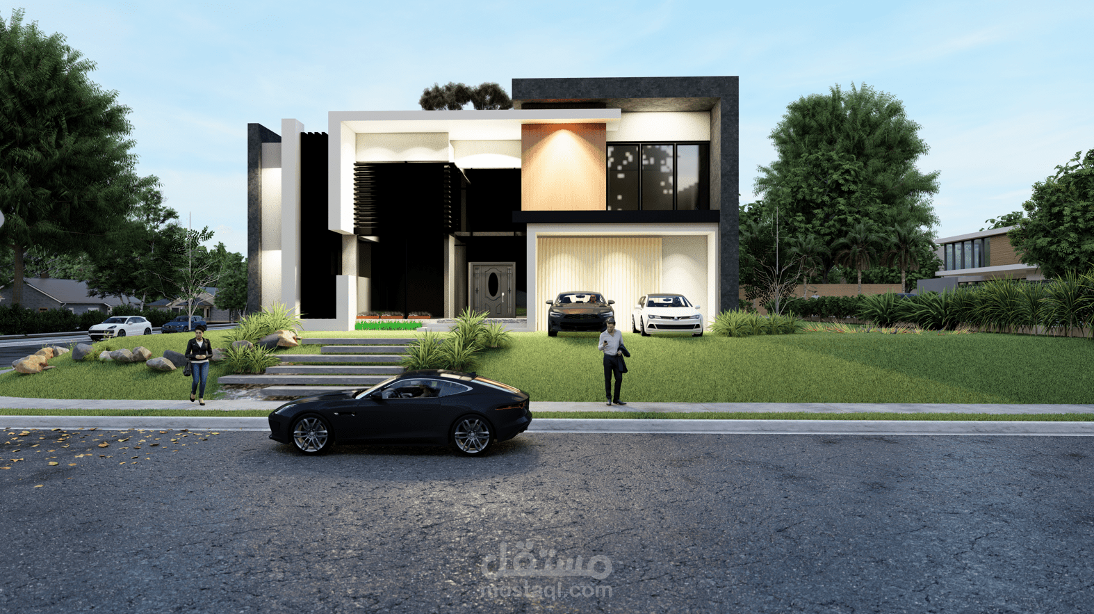 تصميم فيلا مودرن راقية – جودة عالية واحترافية في التنفيذ