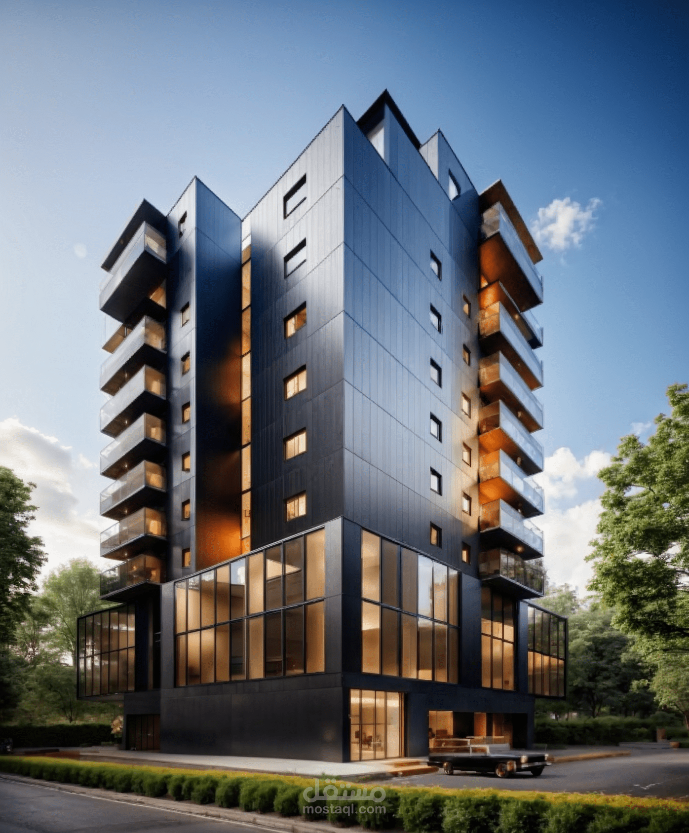 مشروع تصميم مبنى سكني عصري – جودة هندسية واحترافية في التفاصيل