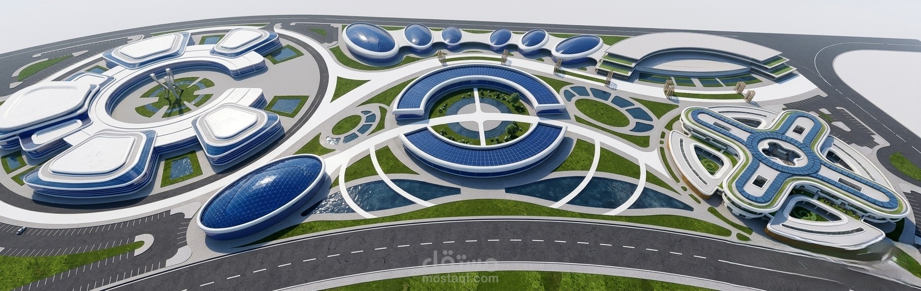Investment Oasis Complex – Graduation Project | Futuristic Organic Architecture  مشروع تخرج: مجمع واحة استثمار – العمارة العضوية المستقبلية