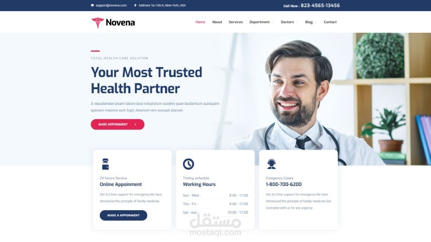 Modern Medical Template for Clinics, Hospitals & Healthcare Professionals
