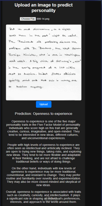 Analyzing Handwriting to Infer Personality Traits