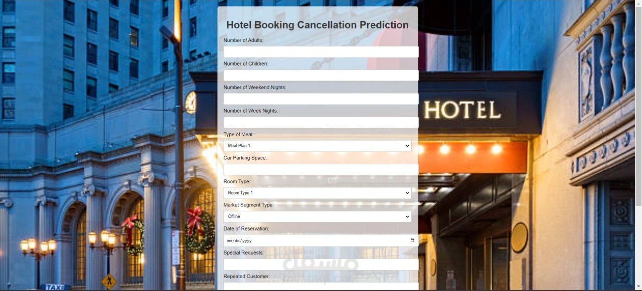 توقع هل سيتم الغاء حجز الفندق ام لا عن طريق تحليل البيانات