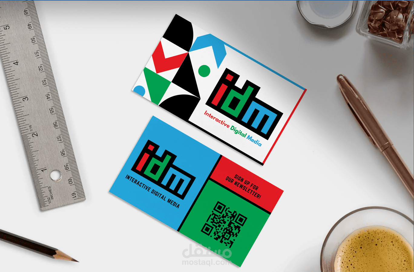 إعادة تصميم شعار برنامج الماجستير Interactive Digital Media (IDM) بجامعة متخصصة في الإعلام الرقمي