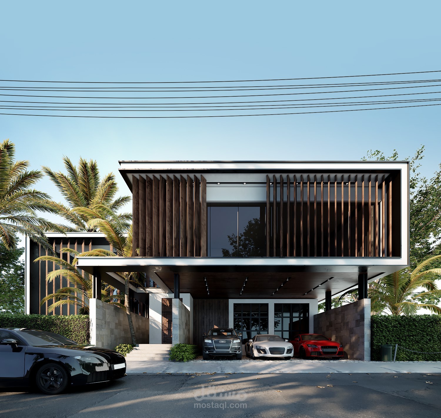 تصميم واجهات خارجية لفيلا