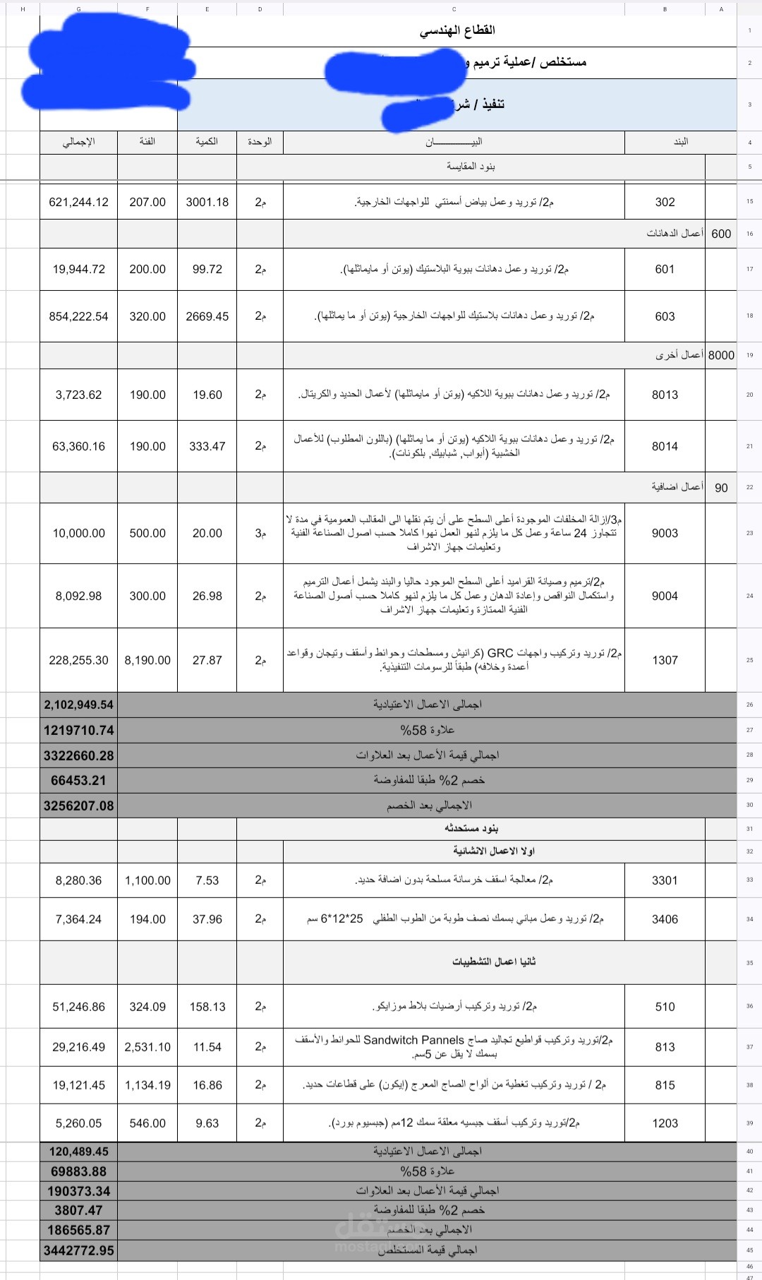 مستخلص عملية ترميم واجهات