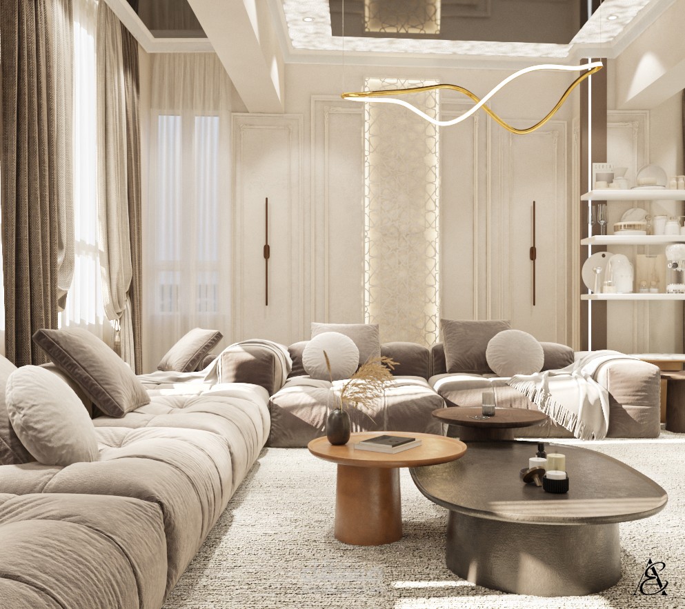 تصميم داخلي لشقة سكنيه في مدينة المنيا