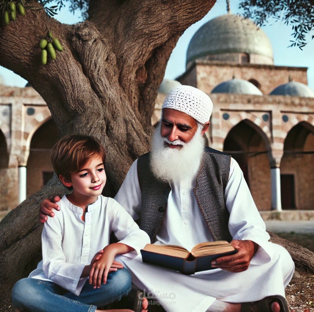 قصص أطفال "الشيخ والطفل وسر الطمأنينة"