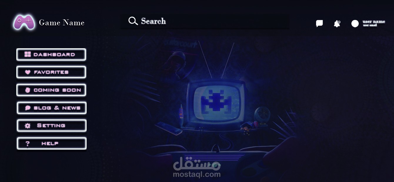 Gaming Hub - منصة تفاعلية لمحبي الألعاب