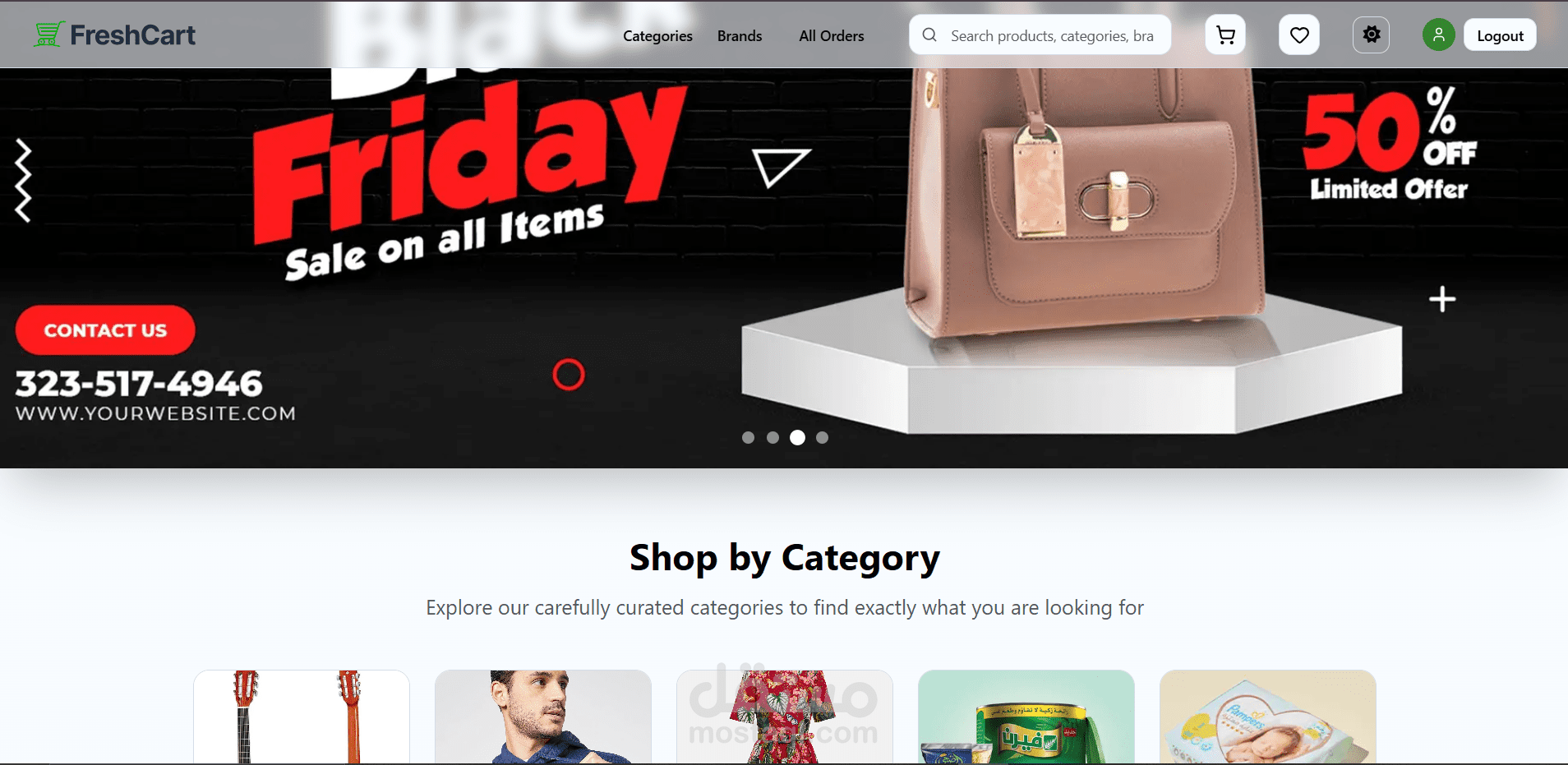 Fresh Cart E-commerce website