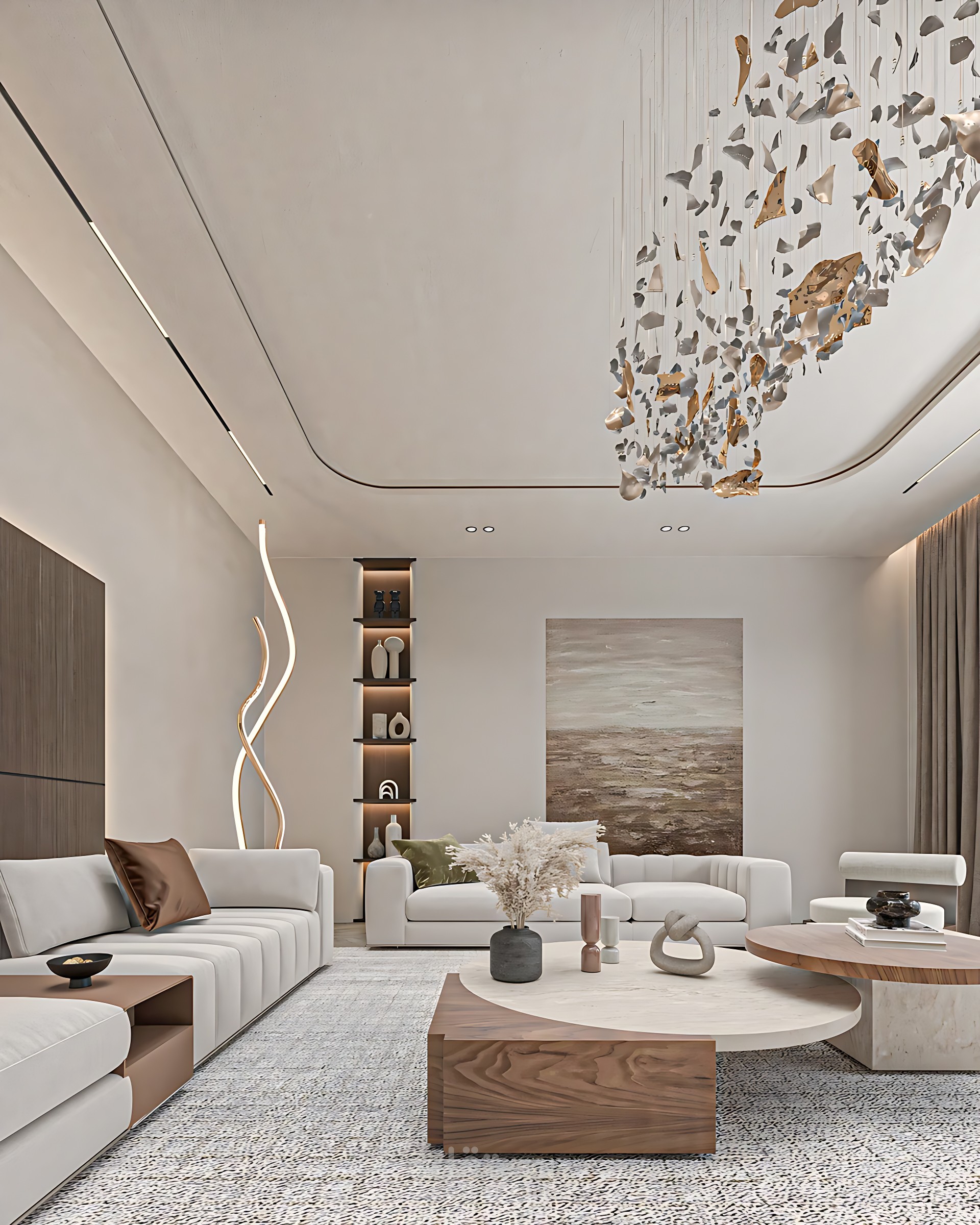 تصميم أنيق لغرفة ضيوف عصرية