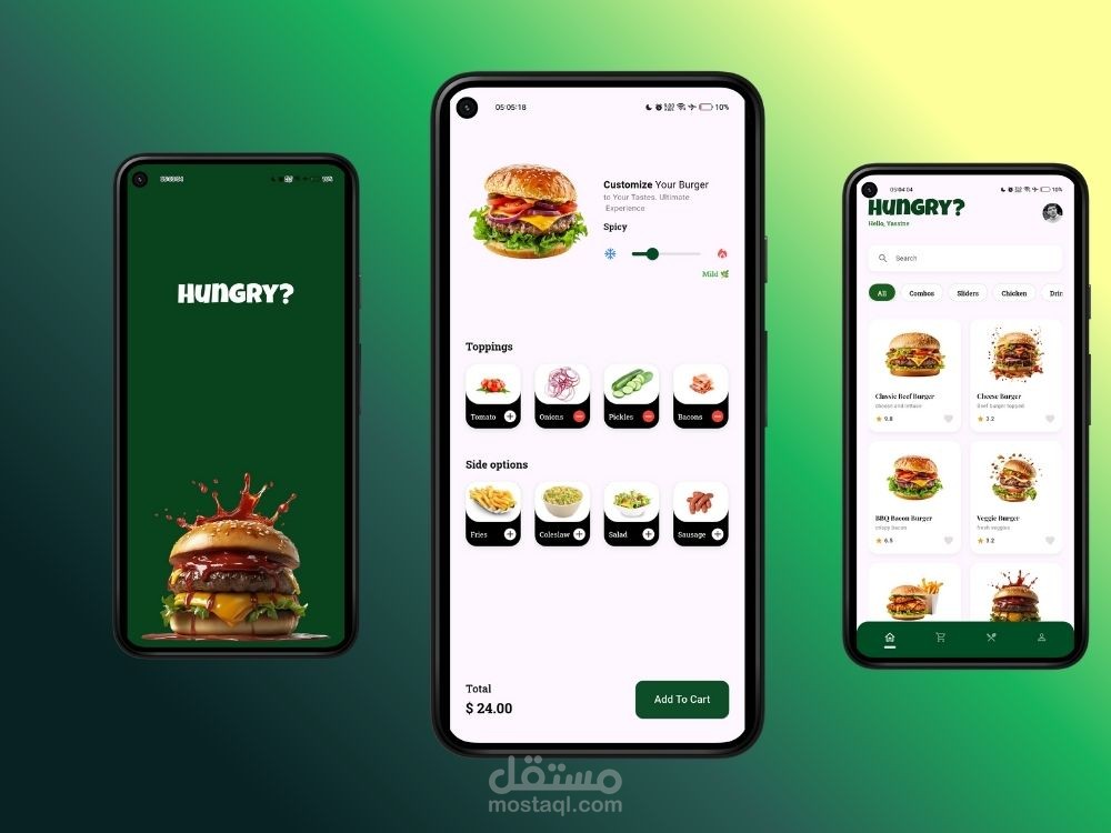 ? Hungry App — تطبيق حديث لإدارة طلبات الطعام ??