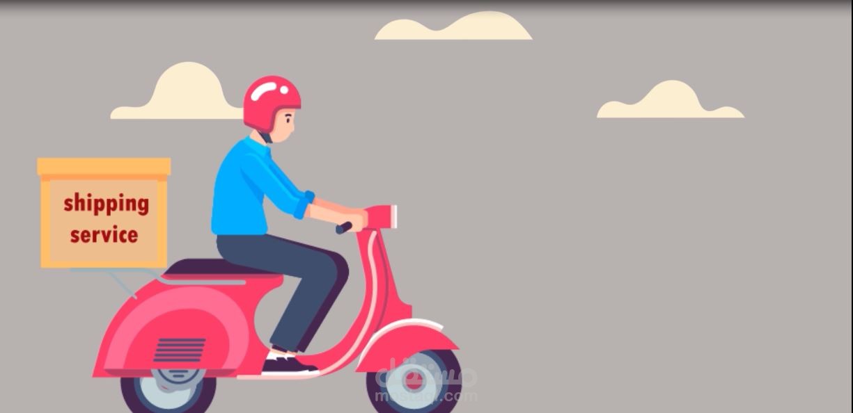 فيديو موشن جرافيك احترافي لتوضيح خدمة توصيل الملابس عبر الانترنت