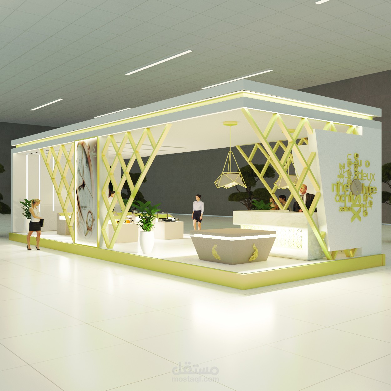 بوث لعرض الساعات