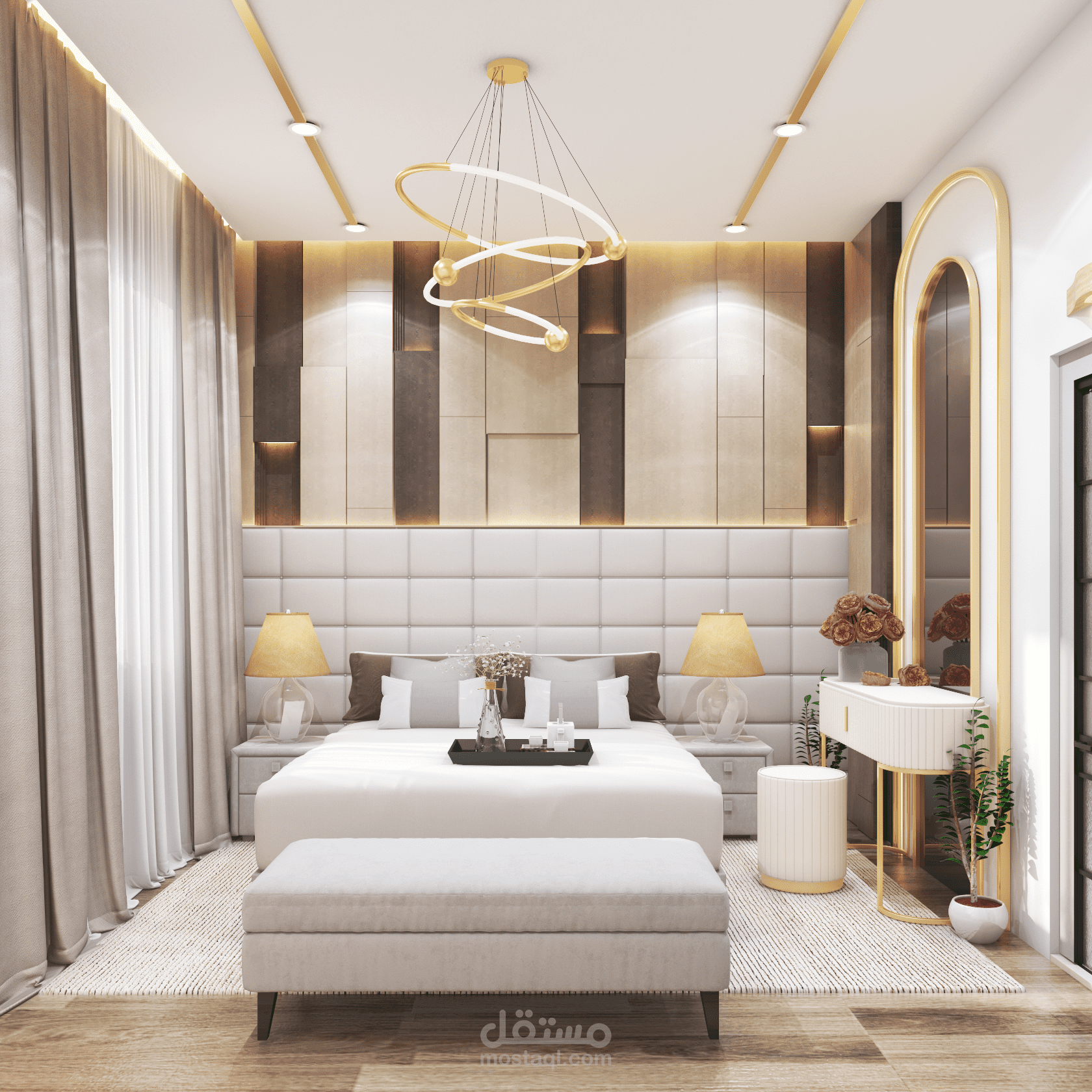 غرفة نوم ماستر مع حمام