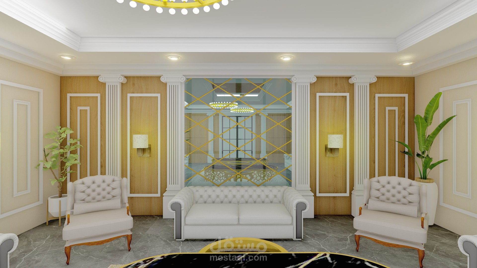 تصميم داخلي راقٍ يجمع بين الفخامة والدفء