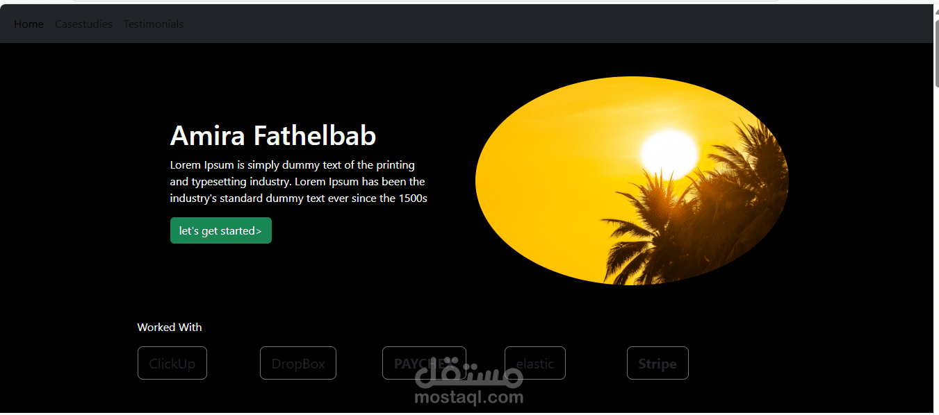 انشاء صفحة ويب لعرض بورتفوليو portfolio عصريه