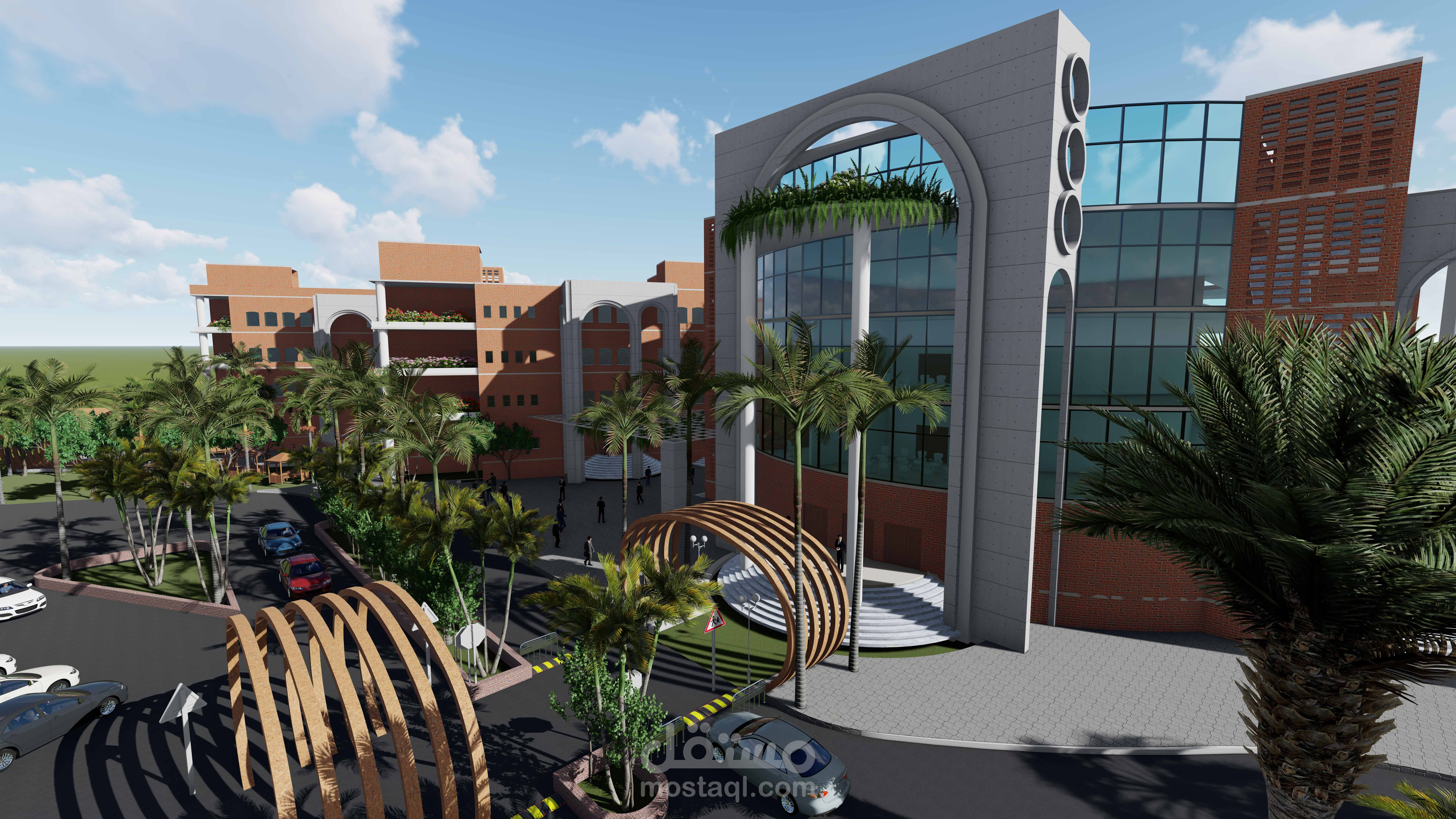 لتصميم المعماري والتخطيط العام لمجمع مدرسة دولية متكاملة – أسيوط الجديدة