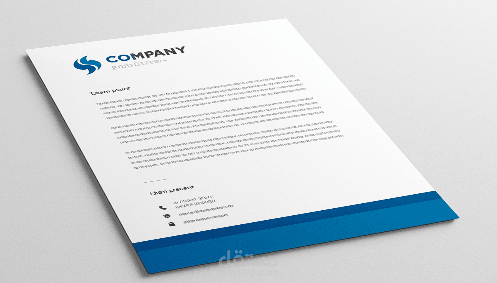 تصميم ورق  (Letterhead) احترافي