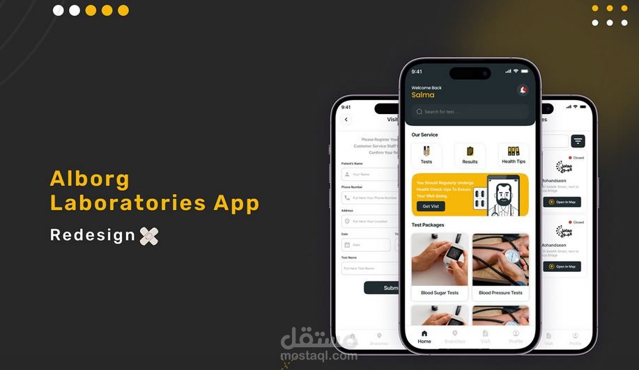redesign of Al Borg Laboratories app