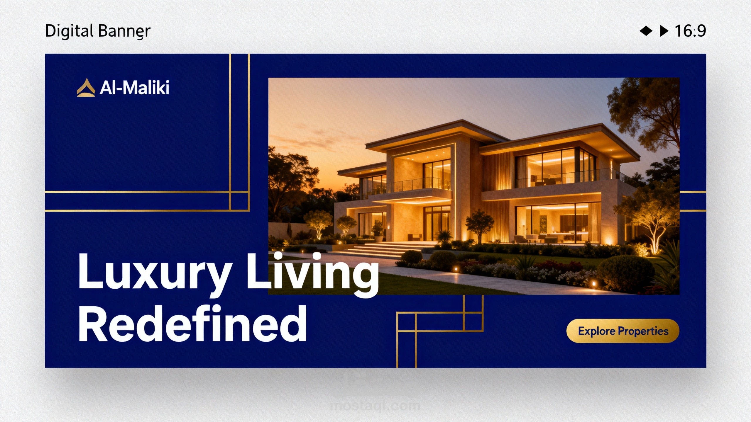 تصميم شعار وهوية فاخرة لقطاع العقارات