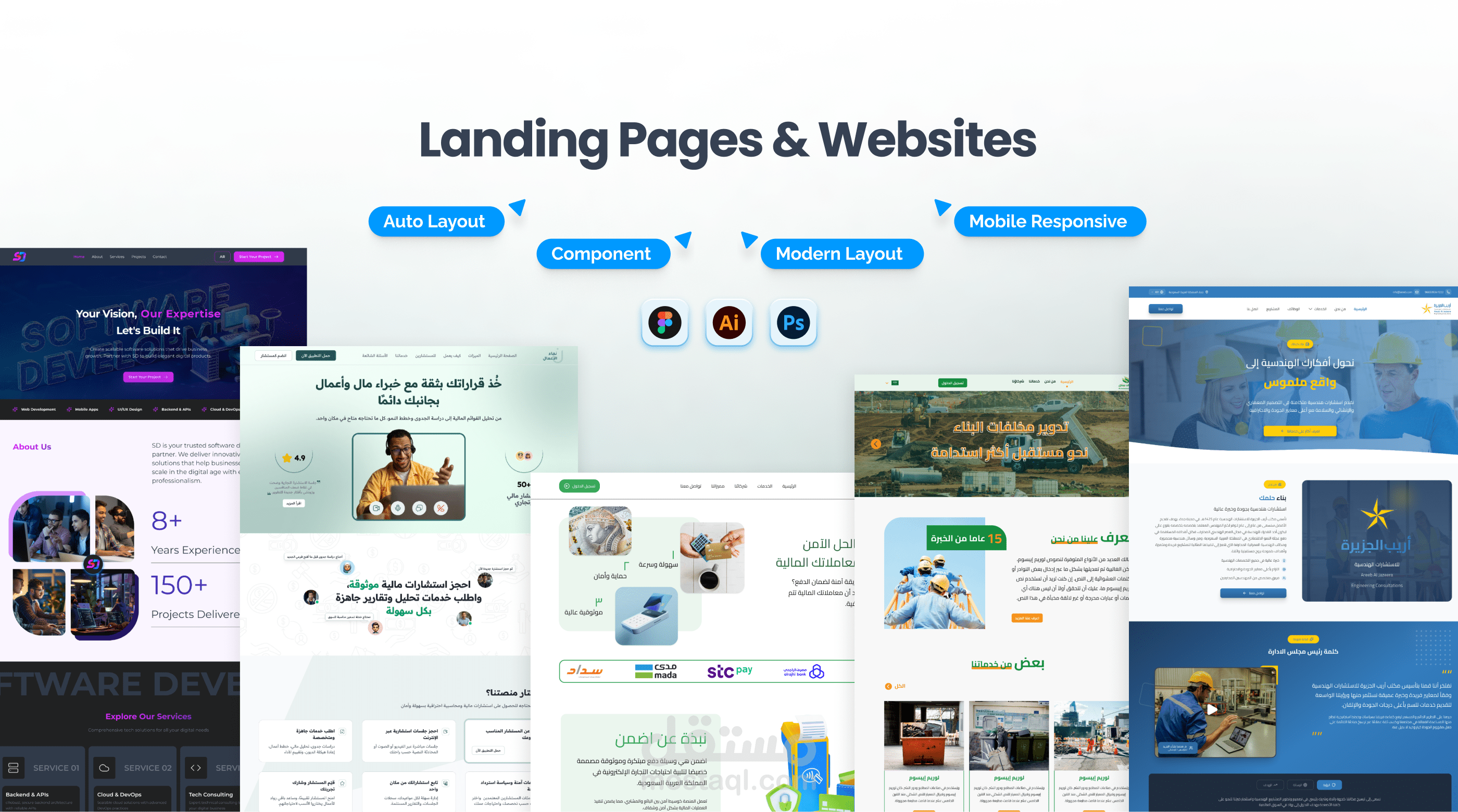 Modern Landing Pages & Corporate Websites Collection