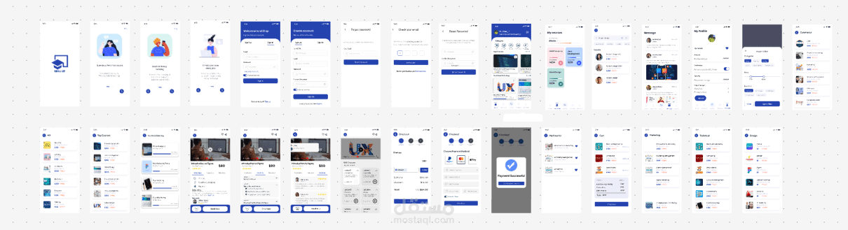 تصميم UI/UX لتطبيق موبايل