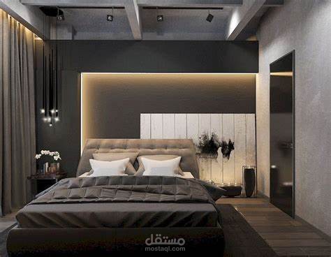 غرفة نوم بتصميم مميز ومليْ بالراحة والهدوء