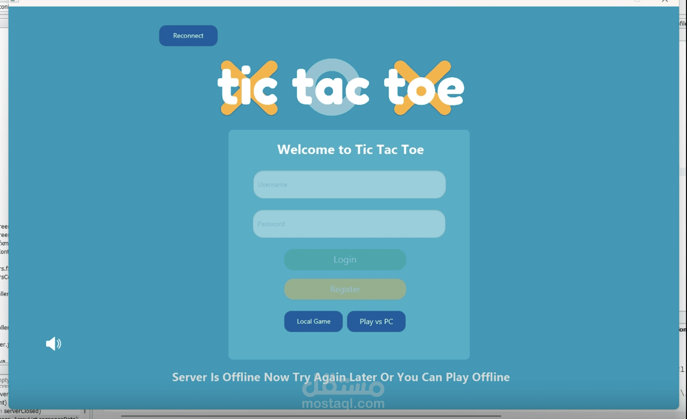 تطبيق سطح المكتب Tic-Tac-Toe