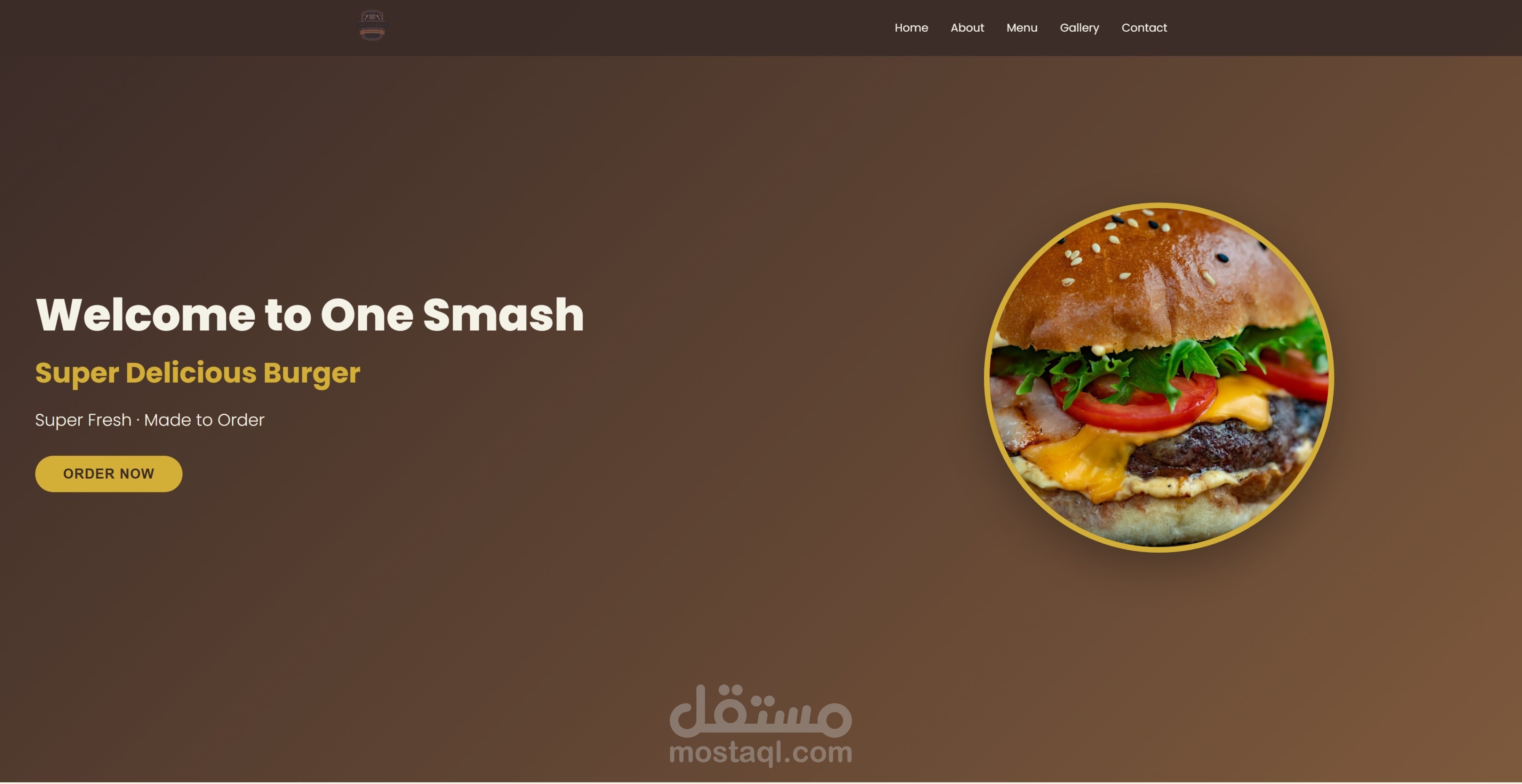 One Smash Burger Landing Page (Local Brand)