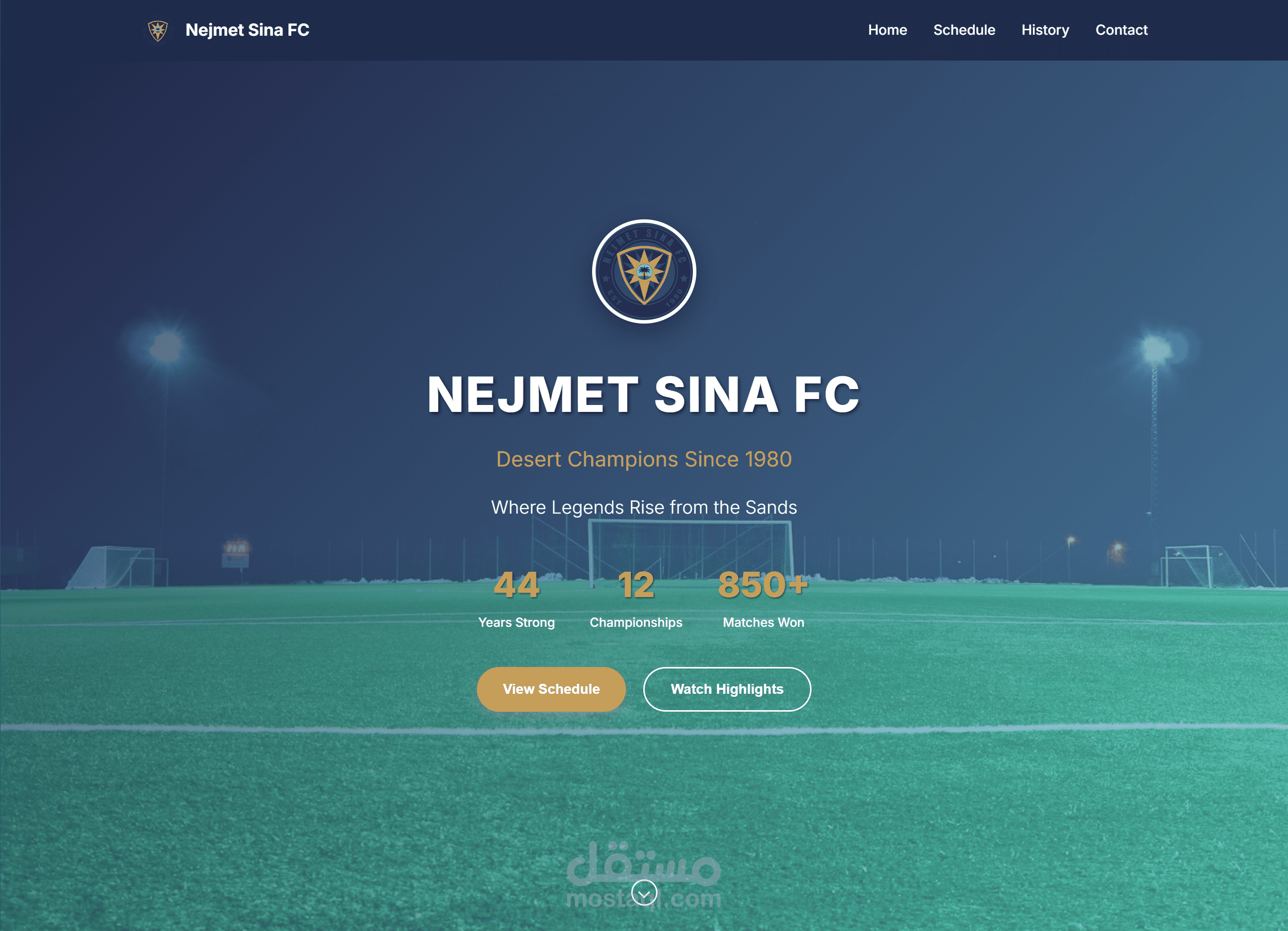 NEJMET SINA FC Local Club Landing Page