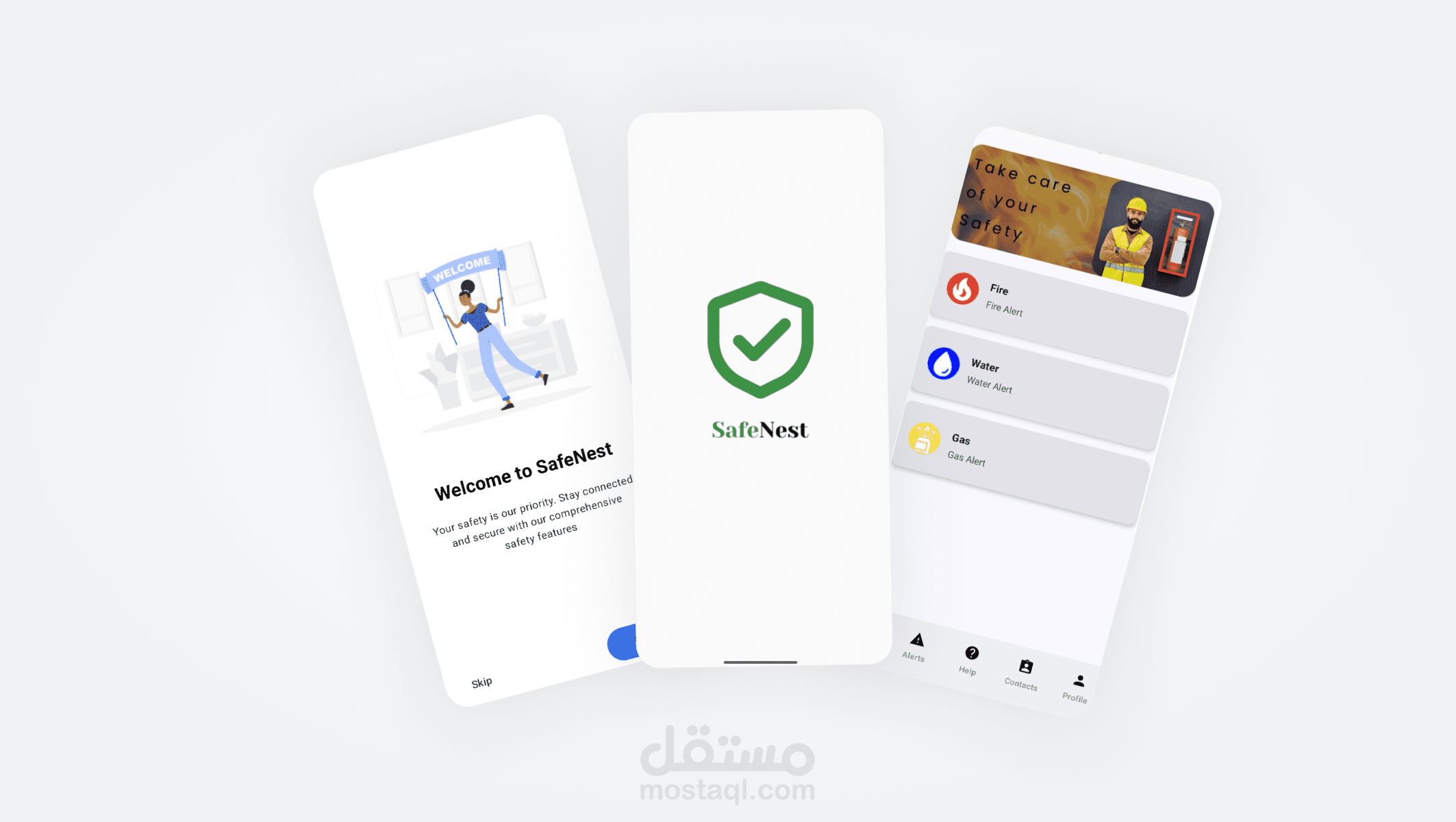 SafeNest – تطبيق إنذار ذكي للمنزل