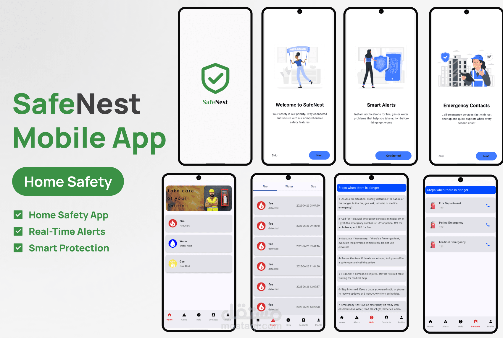 SafeNest – تطبيق إنذار ذكي للمنزل