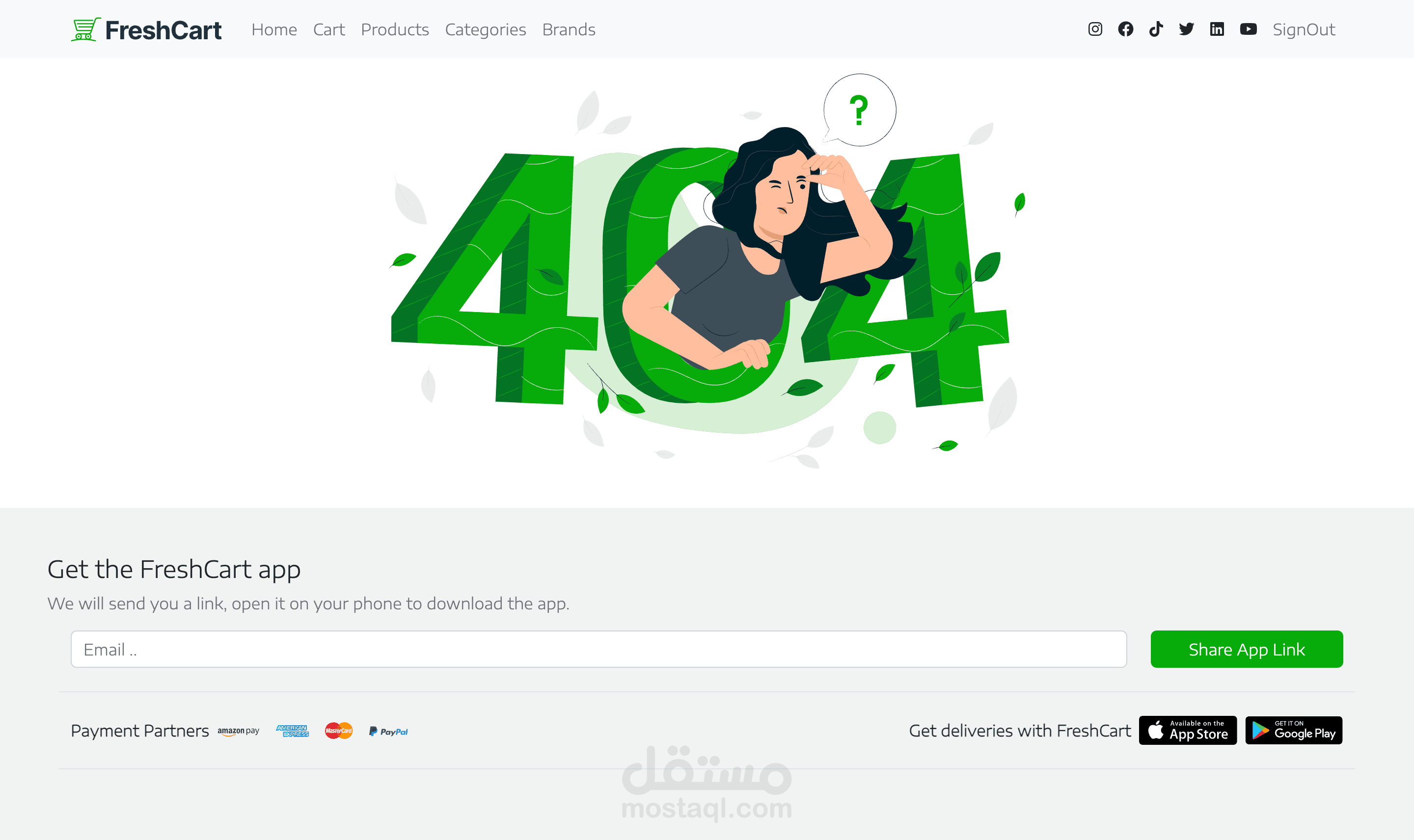 موقع "فريش كارت" للتجارة الإلكترونية - Fresh Cart E-Commerce