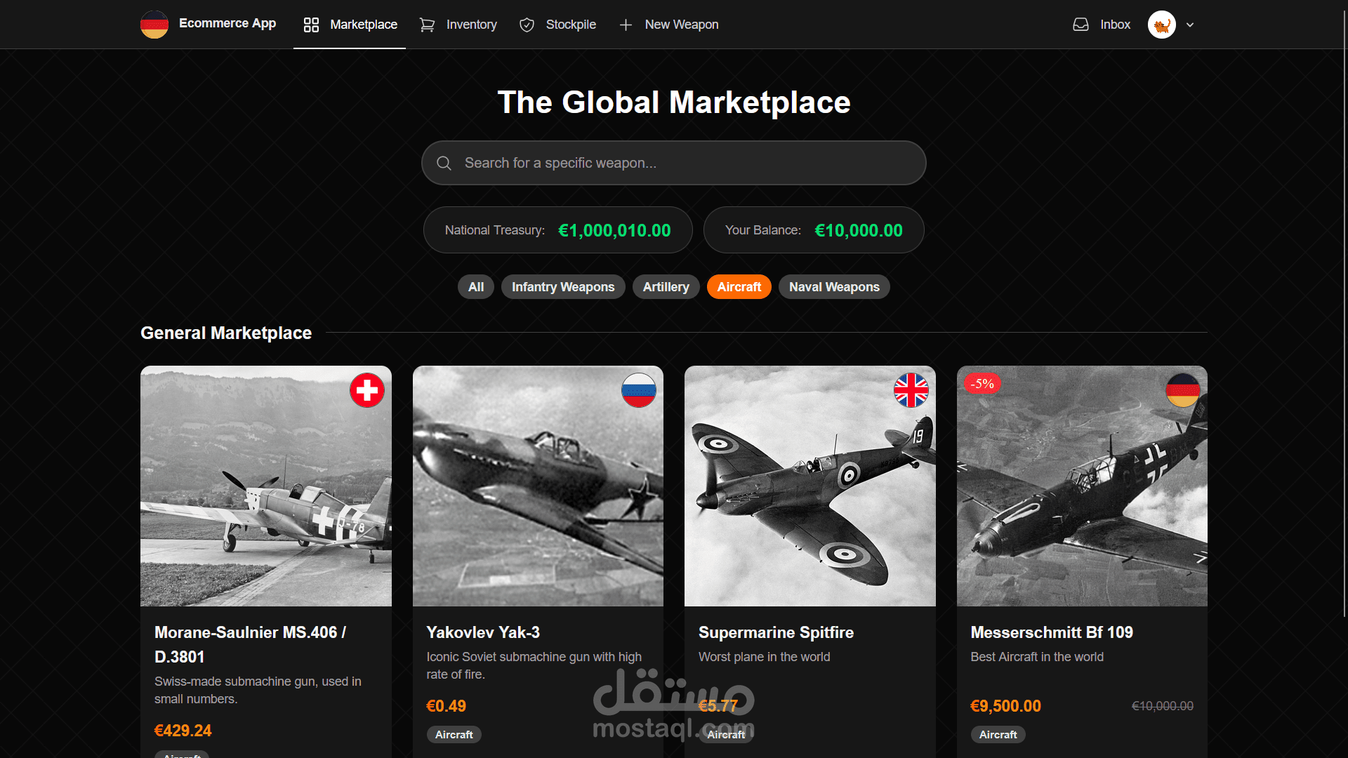 Game-Like Ecommerce Platform